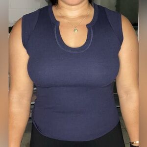 Plantive™ Wood Cellulose U-Notch Tank French Navy XL